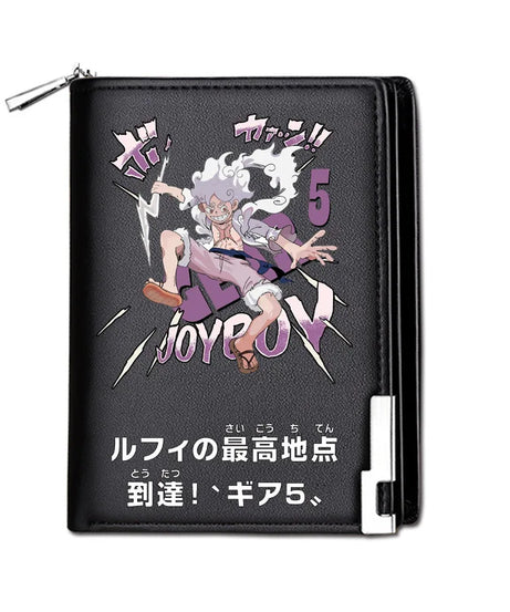 One Piece Luffy Ace Anime Peripheral Zipper New PU Wallet Handsome Personality Boy Print Coin Purse Short Card Pack Holiday