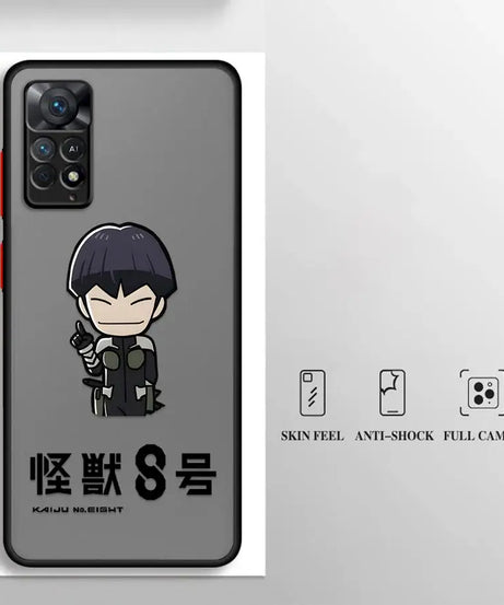 Cute Kaiju No. 8 Matte Phone Case – Xiaomi Redmi Note 8–14 Series