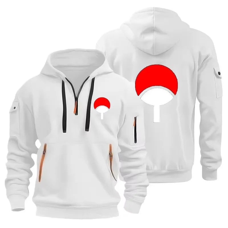 Naruto Anime Half-Zip Hoodie – Casual Versatile Pullover Sweatshirt for Fans 8