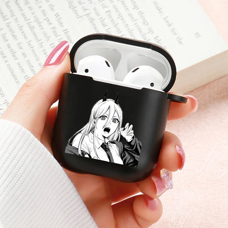 Anime Chainsaw Man Airpods Case for Apple Airpods Pro 2 1 2 3 Protective Denji Makima Aki Pochita Airpods Pro Case