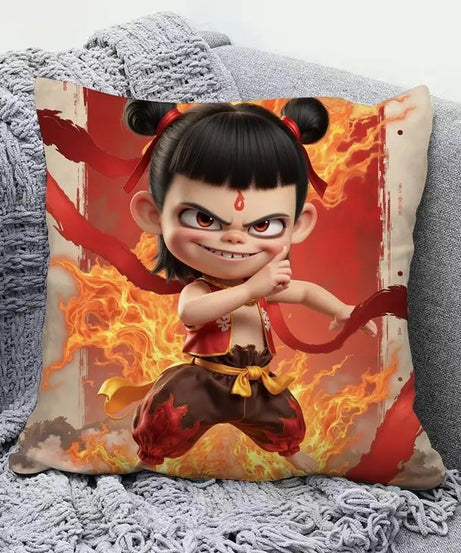 Ne Zha anime peripherals pillows cute personality creative fashion living room sofa bedroom cushions holiday gift