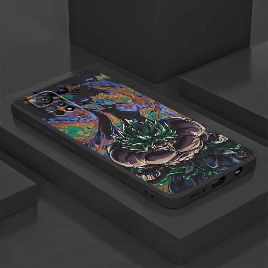 Case for Xiaomi Redmi Note 10S 9 10 11 12 Pro 12s 9S 7 8 13 14 Pro Plus 11s Black Soft Phone Cover DragonS BallS Broli Goku