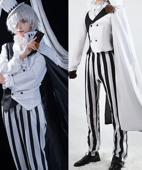 Nikolai Gogol Cosplay Costume Anime Bungou BSD Season 4 Nikolai Cosplay Cloak Cape Uniform Suit Wig Halloween