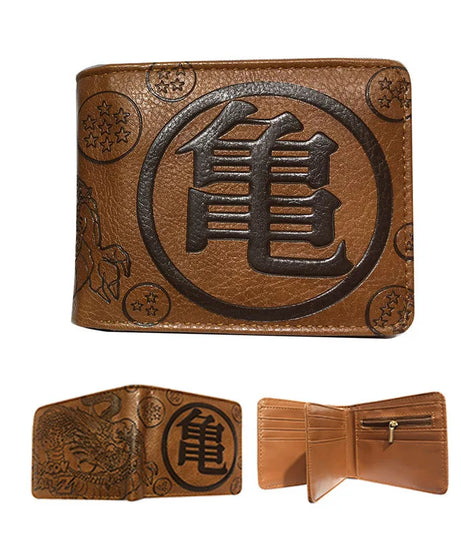 Dragon Ball Son Goku Turtle Wuzi Creative Embossed Short Wallet Coin Purse Student Fashion Personality Zero Wallets Card Wallet