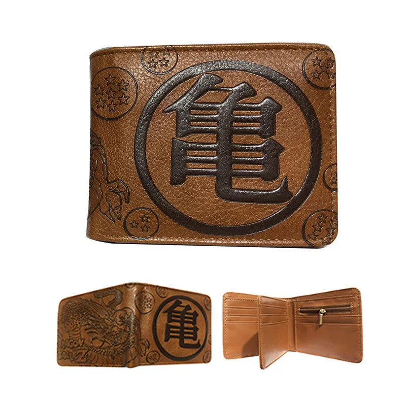 Dragon Ball Son Goku Turtle Wuzi Creative Embossed Short Wallet Coin Purse Student Fashion Personality Zero Wallets Card Wallet