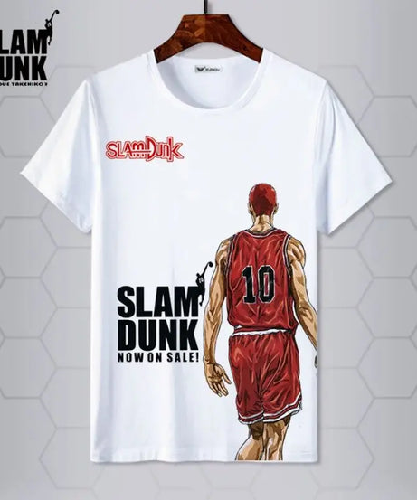 Slam Dunk T-shirt Sakuragi Hanamichi Akagi Haruko Rukawa Kaede Mitsui Hisashi Ryota anime basketball short-sleeved clothes gift