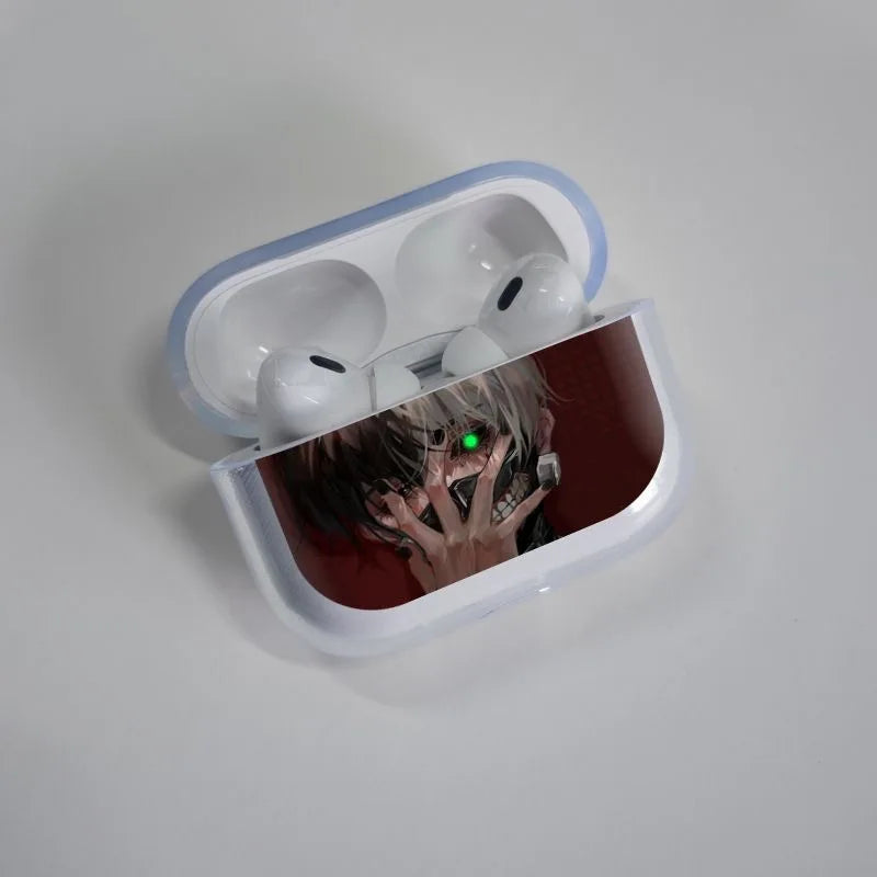 Anime Tokyo Ghoul black Matte Airpods Case for Airpods 3 2 1 Bluetooth Headphone Cover Kaneki Ken For Airpods Pod Case