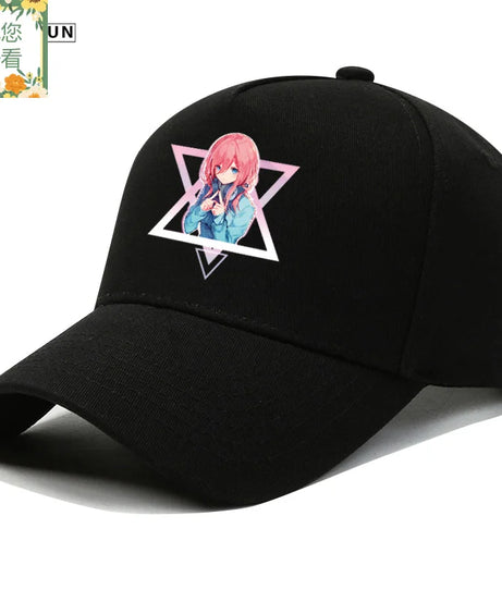 The Quintessential Quintuplets Nakano Ichika Nino Itsuki two-dimensional print hat men's and women's COS baseball cap present