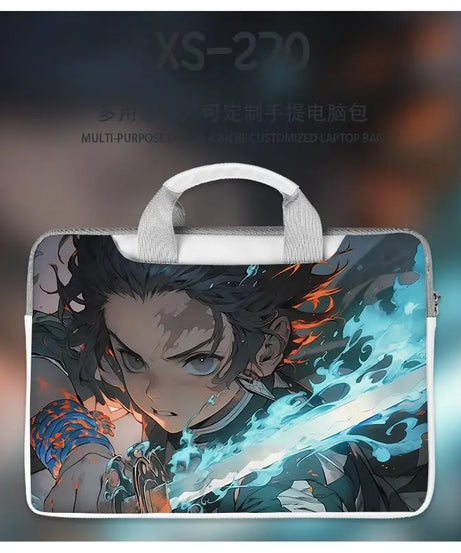 Demon Slayer Nezuko Tanjiro Notebook Laptop Bag Can Be Worn on One Shoulder As A Suitcase 12-16 Inches Anime Universal