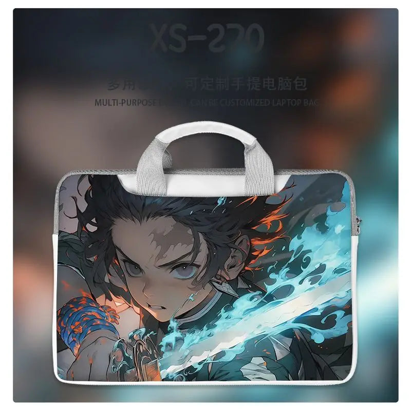 Demon Slayer Nezuko Tanjiro Notebook Laptop Bag Can Be Worn on One Shoulder As A Suitcase 12-16 Inches Anime Universal