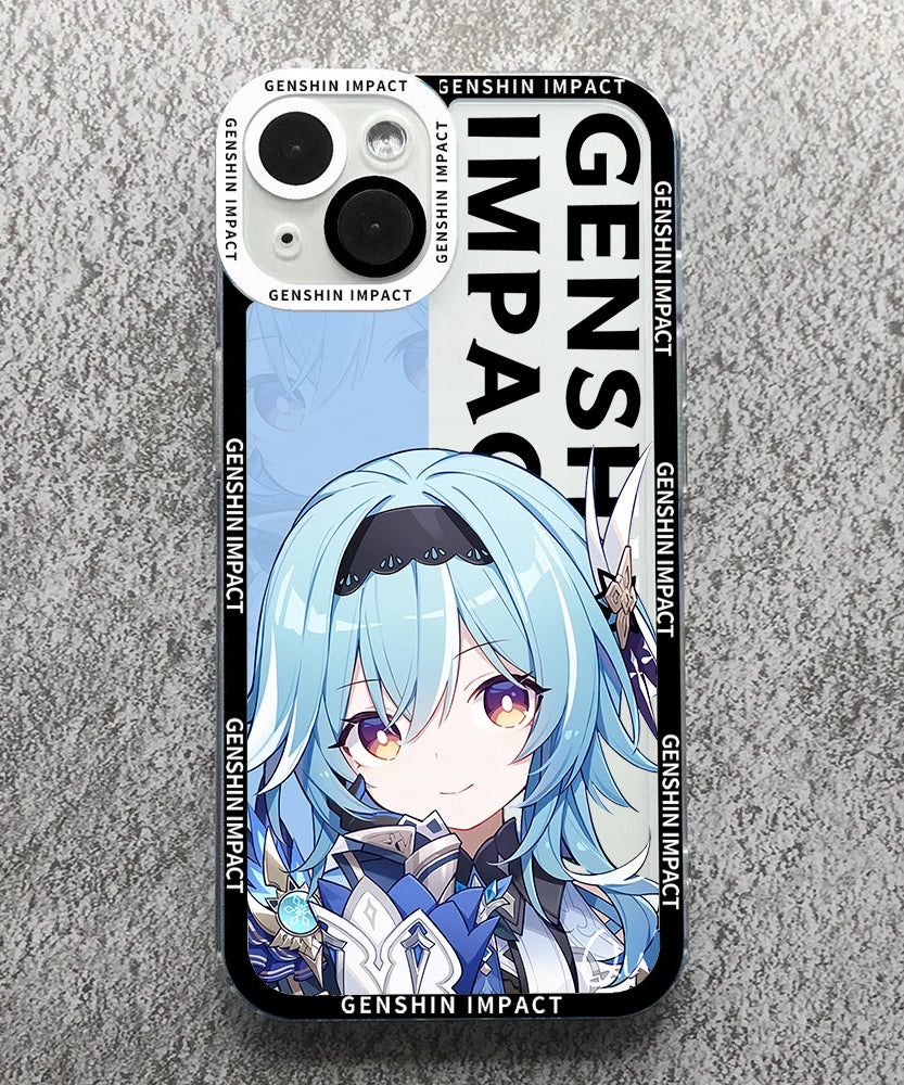 Anime Genshin Impact Anime Phone Case For Samsung S 20 21 22 23 PLUS S 23 24 ULTRA S21 FE Clear Soft Silicone TPU Cover