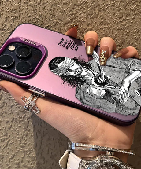 Comics Vagabond Samurai Case for iPhone SE4 16E 16 15 14 13 12 11 Pro Max XS X XR Plus 8 7 SE Plating Matte Cover