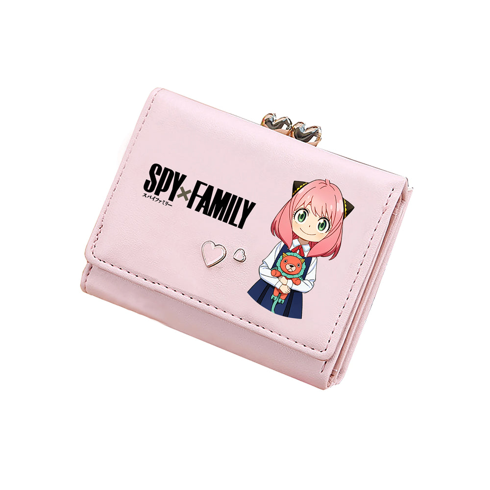 Spy x Family Anya Forger Kawaii Pink Short Wallet ID Card Coin Purse 7