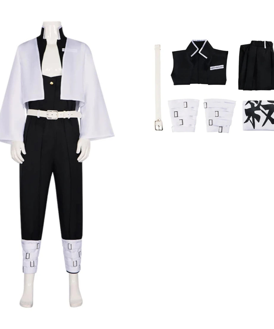 Demon Slayer Anime Peripheral Makomo Kanroji Mitsuri Kokushibo Nakime Costume  Style Kimono Cos Outfit Halloween Party