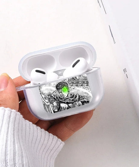 anime Berserk Guts Zodd Earphone Case For AirPods4 1 2 3 Pro Soft silicone wireless Bluetooth headphone case