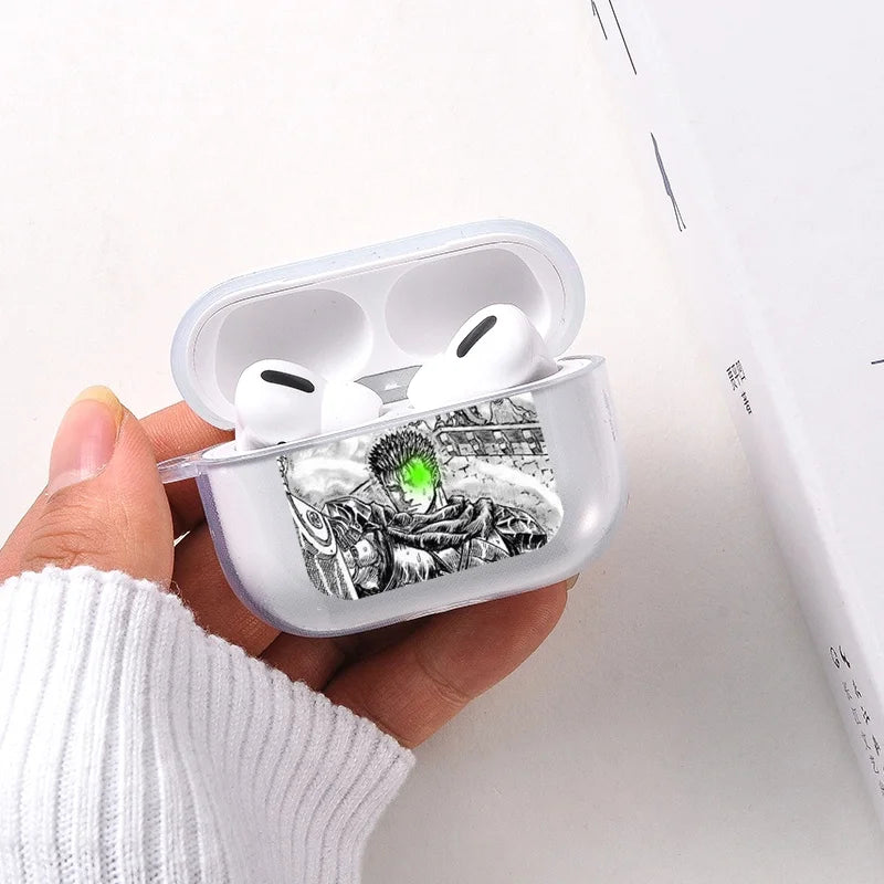 anime Berserk Guts Zodd Earphone Case For AirPods4 1 2 3 Pro Soft silicone wireless Bluetooth headphone case