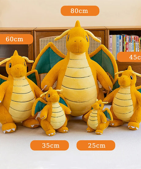 35/85cm Dragonite Pokemon Large Plush Toys Anime Doll Cute Pillow Giant Pokémon Plushie Stuffed Gift for Kids Christmas