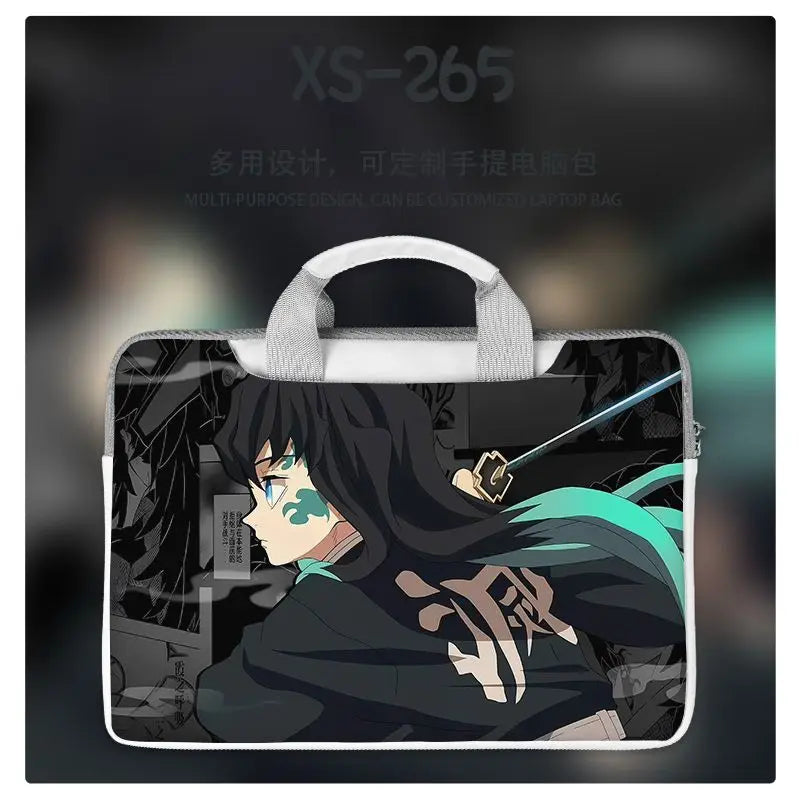 Demon Slayer Nezuko Tanjiro Notebook Laptop Bag Can Be Worn on One Shoulder As A Suitcase 12-16 Inches Anime Universal