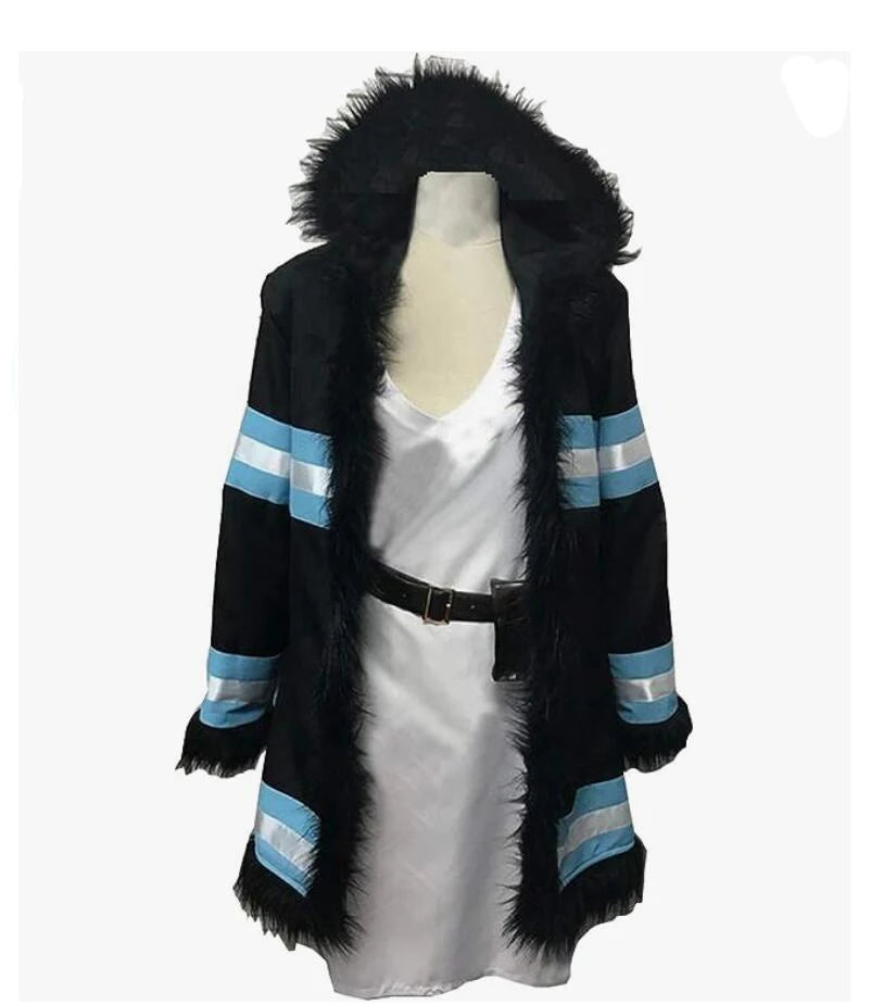 Fire Force Princess Hibana Cosplay Costume — Coat & Dress 3
