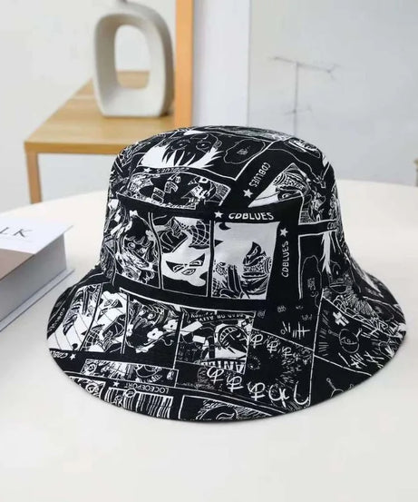 Anime ONE PIECE Luffy Graffiti Baseball Cap Spring and Summer Sunscreen Sunshade Bucket Hat Peaked Cap Two-dimensional
