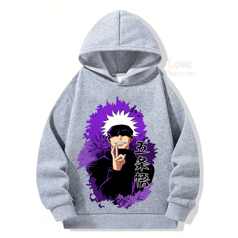 Jujutsu Kaisen Kids Anime Graphic Hoodie – Boys & Girls Streetwear Pullover 2