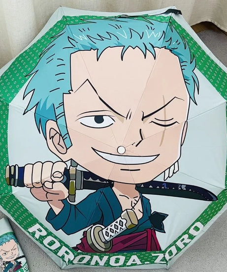 One Piece Anime Umbrella – Luffy, Zoro, Ace & Chopper | Automatic Rain & Sun Umbrella