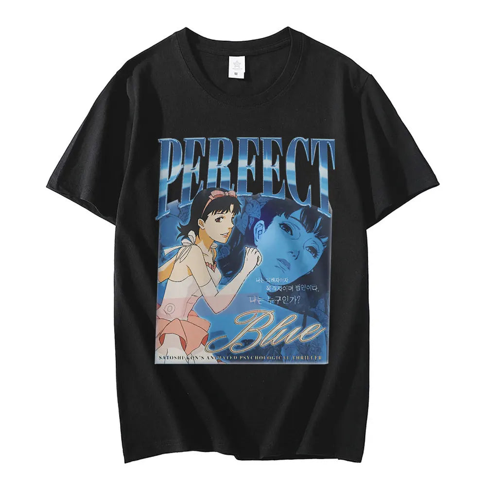 anime girl print T-shirt summer street casual short sleeved T-shirt Men's outdoor Harajuku style T-shirt Unisex men top