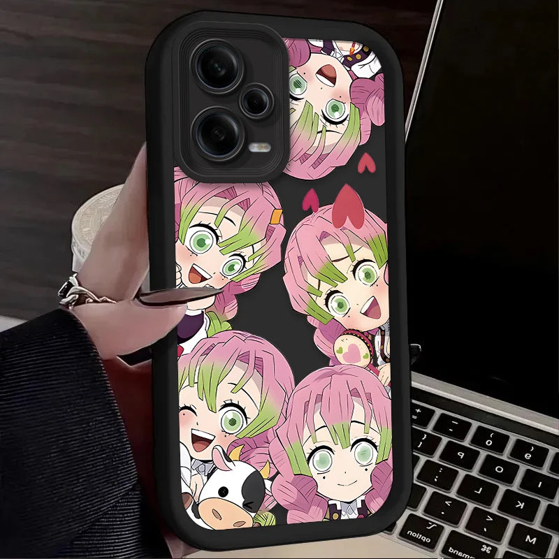 Anime Demon Slayer Case For Xiaomi Redmi Note 13 14 12 11 Pro Plus 5G 14S 12S 11S 10S 10 9 Redmi 14C 13C 12C 12 4G Back Cover