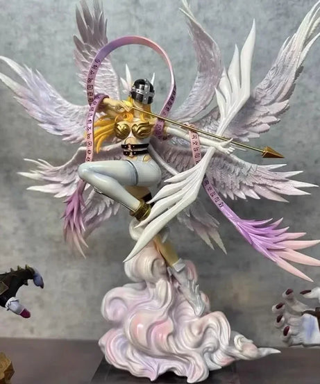 26cm Digimon Adventure Figure Angewomon Figures Archery Angewomon Figurine Doll Statue Collection Model Kid Customized Toy Gifts