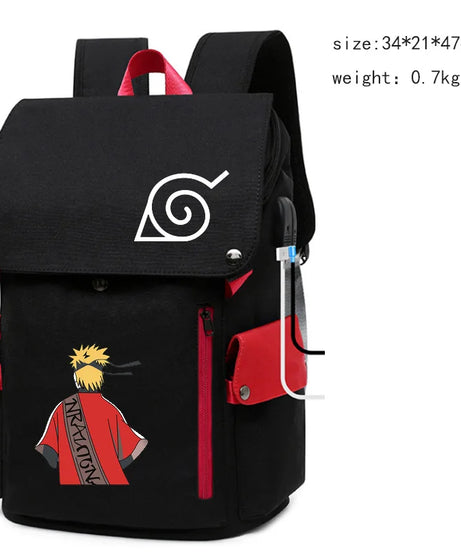 Naruto Anime Laptop Backpack – Large Capacity Travel & School Bag