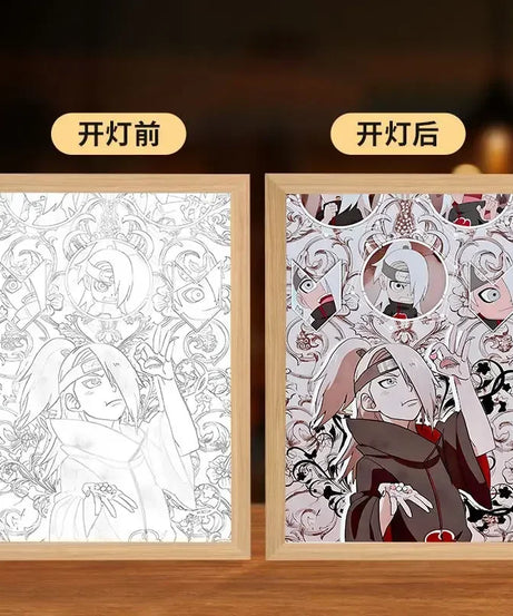 Naruto LED Night Light – Kakashi, Sasuke & Madara Anime Bedroom Lamp Gift