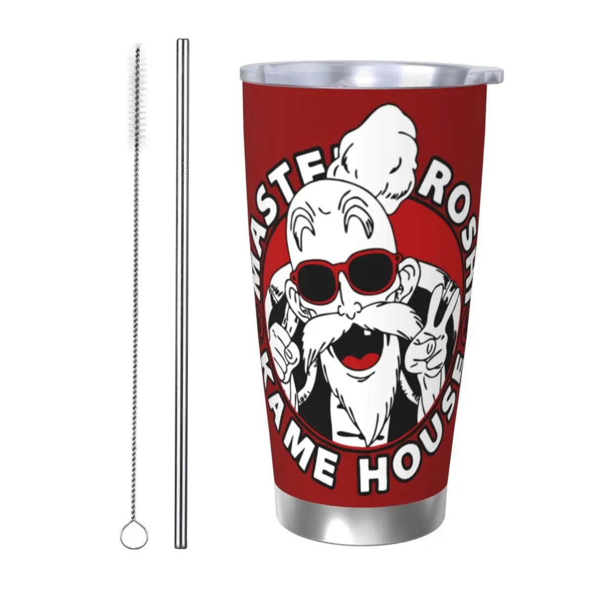 Son Goku & Vegeta DBZ Stainless Steel Tumbler – Double Wall Hot & Cold Cup with Straw