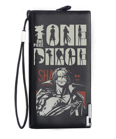 One Piece Luffy Ace Anime Peripheral Zipper PU Wallet Handsome Personality Boy Print Coin Purse Short Card Pack Gift Wholesale