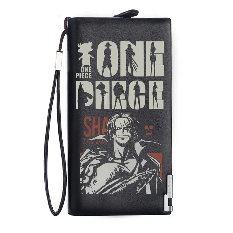 One Piece Luffy Ace Anime Peripheral Zipper PU Wallet Handsome Personality Boy Print Coin Purse Short Card Pack Gift Wholesale