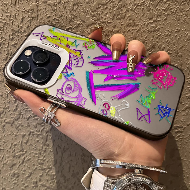 Anime Arcanes Graffiti J-Jinxs For iPhone 16 15 14 13 12 11 Pro Max XS Max 7 8 Plus Phone Case Shockproof Silicone Matte Cover
