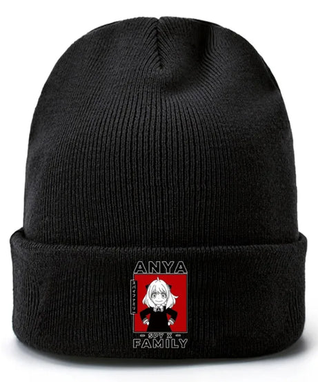 Anime Spy X Family Creative Peripheral Knitted Hats Woolen Hats Rolled Edge Printed Warm Hat Outdoor Men's Women's Trendy Hat
