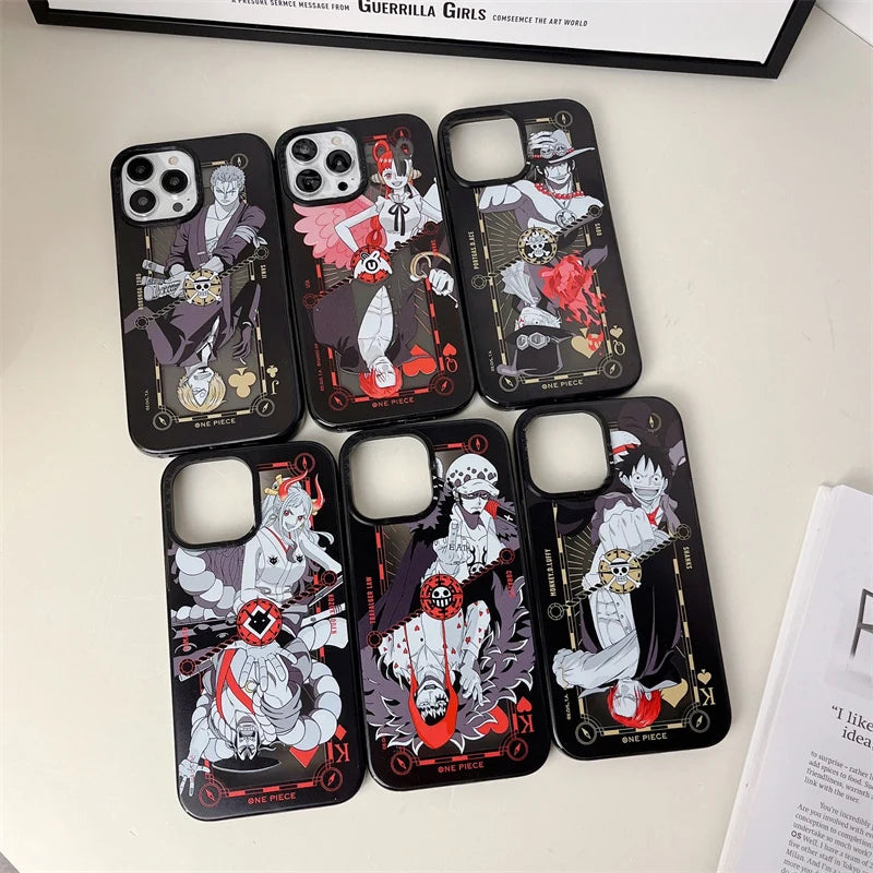 One Pieces Brand Case for iPhone 15 14 13 12 11 16 17 Pro Max plus Luffy Zoro Soft Silica gel Phone Cover
