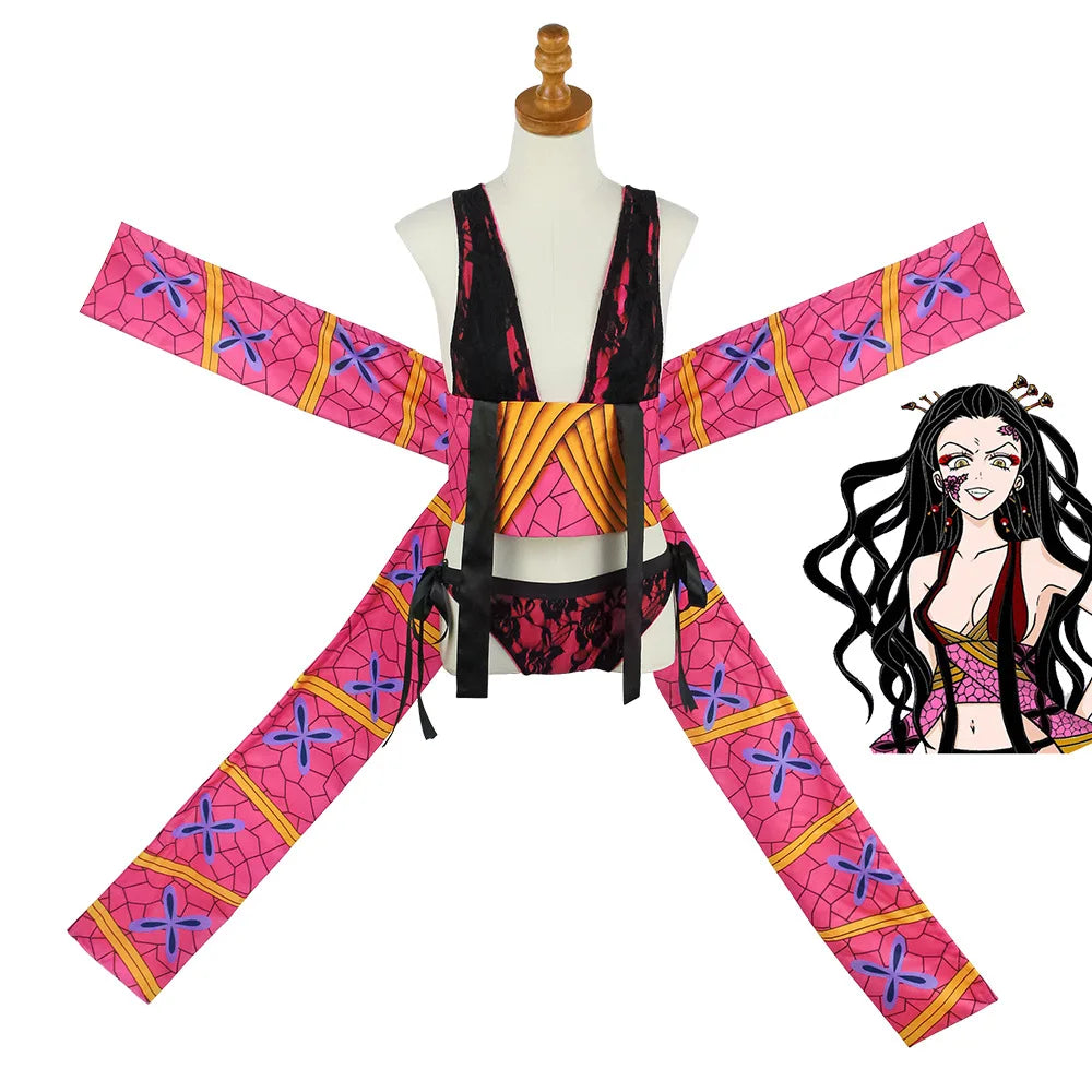 Anime Demon Slayer Daki Cosplay Costume – Uniform & Wig Set