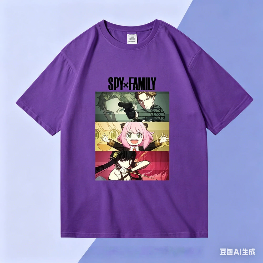 Spy x Family Anime Family Collaboration Cotton T-Shirt – Casual Unisex & Kids Tee 3