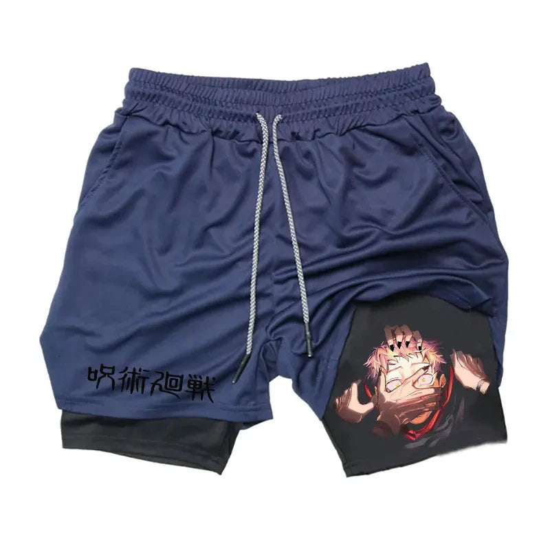 Anime 2-in-1 Gym Shorts — Quick-Dry Sportswear 4