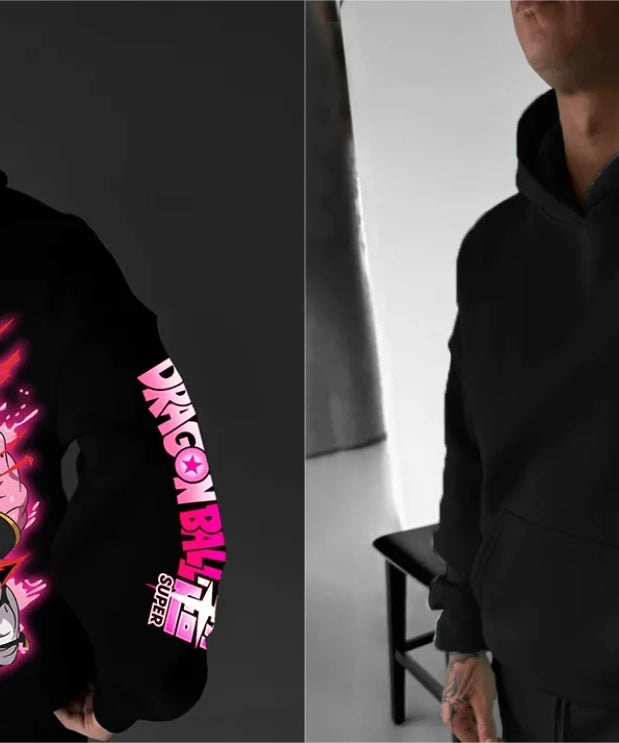 Unisex Oversized Hoodie Anime Dragon Ball Majin Men's Clothing Autumn Loose Casual Women Long Sleeve Sweatshirt Sportswear