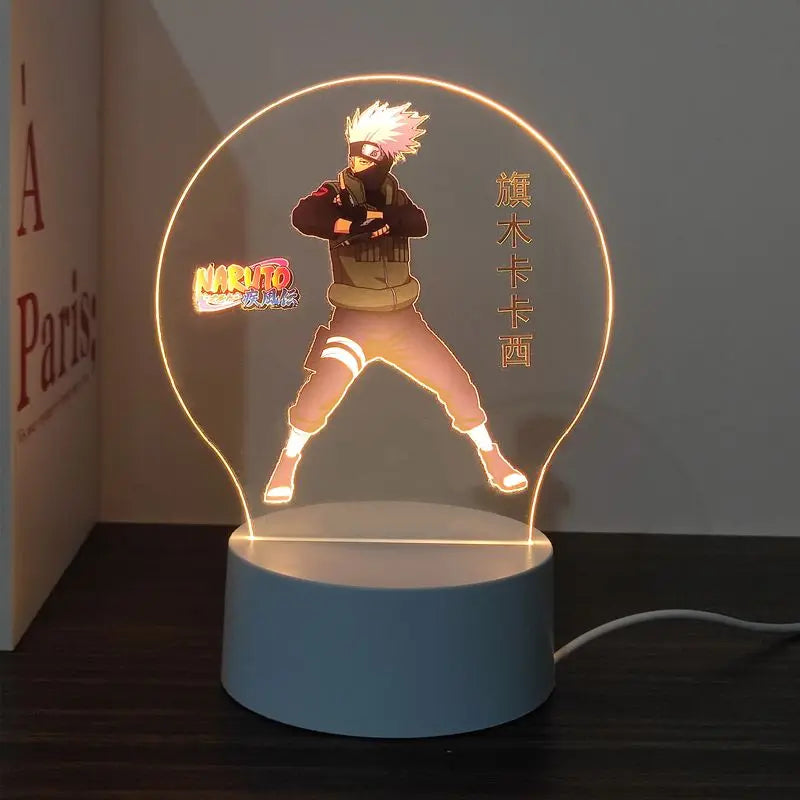 New Animation Naruto anime peripheral light-up stand night light Naruto Sasuke Uchiha Itachi Gaara Kakashi Tsunade holiday gift