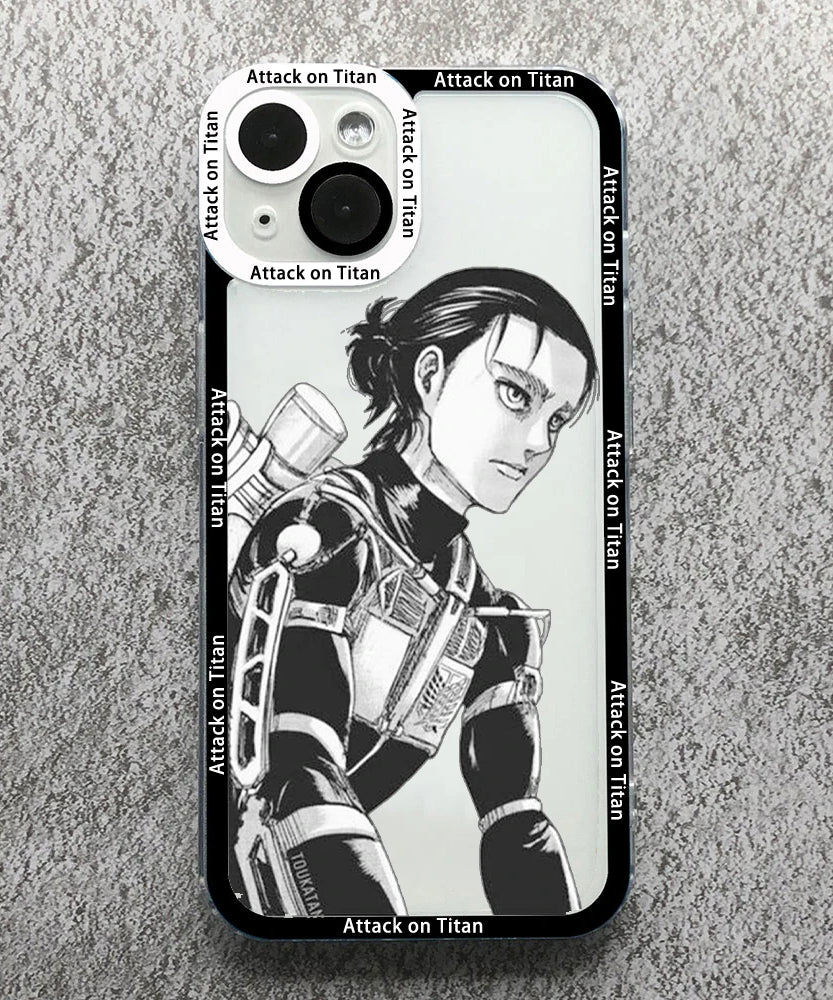 Anime Attack On Titan Phone Case For iPhone 17 16 15 14 13 12 11 Pro Max 17AIR 16Plus Clear Angel eyes Soft Silicone bumper Case