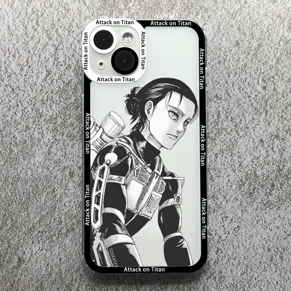 Anime Attack On Titan Phone Case For iPhone 17 16 15 14 13 12 11 Pro Max 17AIR 16Plus Clear Angel eyes Soft Silicone bumper Case