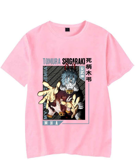 New Shigaraki Tomura Print T Shirts Women Men Casual Round Neck Tees Top Summer Cool Anime Loose Short Sleeve