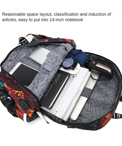 Naruto Sasuke Children Backpack School Bags Waterproof for Boy Girls Anime Luminous Kids SchoolBag USB Charging Book Bag