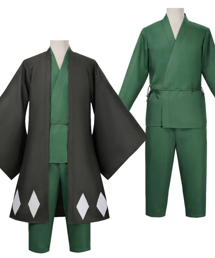 Hot Anime Bleach Cosplay Urahara Kisuke Gotei 13 Costume Kimono Uniform Cape Top Pants Hat Suit For Halloween Carnival Party