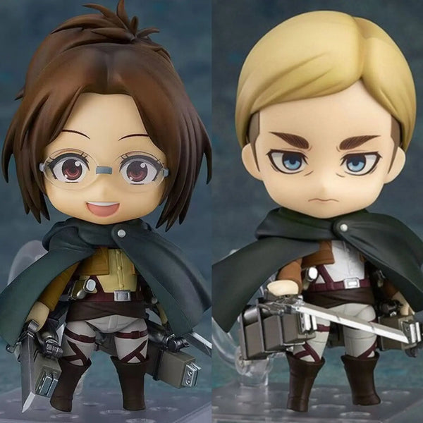 Attack on Titan Erwin & Hange Mini Action Figures — 10cm Set
