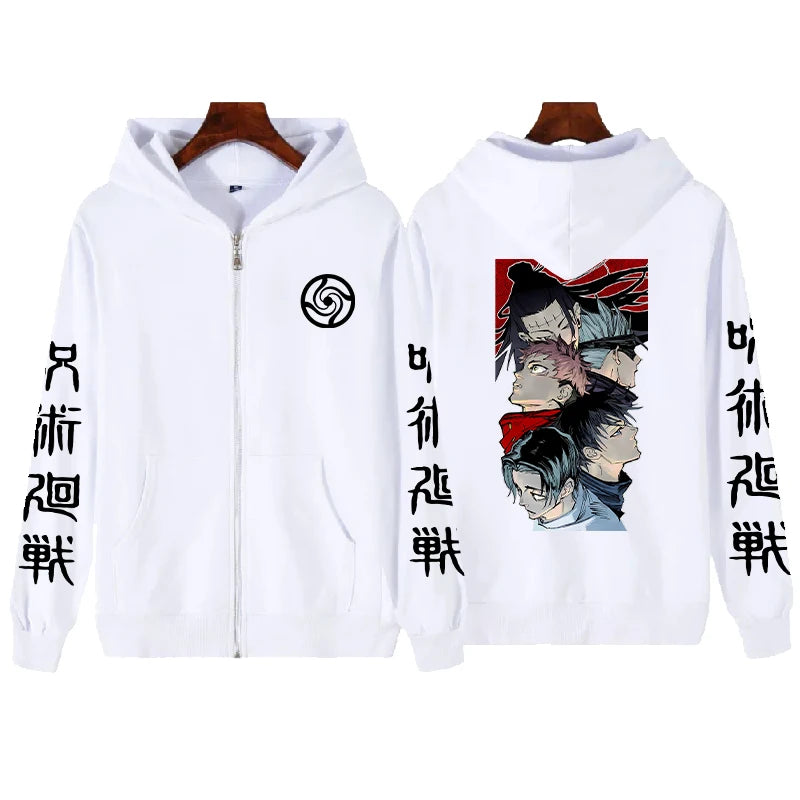 Jujutsu Kaisen Yuji Itadori & Yuta Okkotsu Graphic Zip-Up Hoodie 6