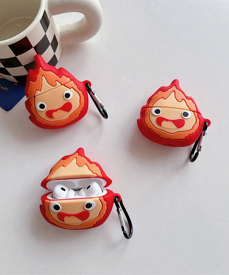 Protective Case for Airpods 4 3 2 Cover for Apple AirPods Pro2 Pro 2nd Generation Shell Game Console Anime Robot Fire